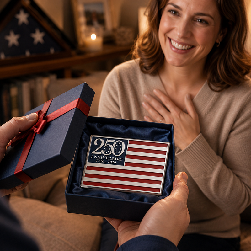 ✨🦅250th Anniversary Metal Flag Emblem