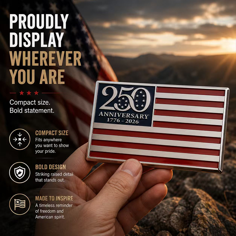 ✨🦅250th Anniversary Metal Flag Emblem