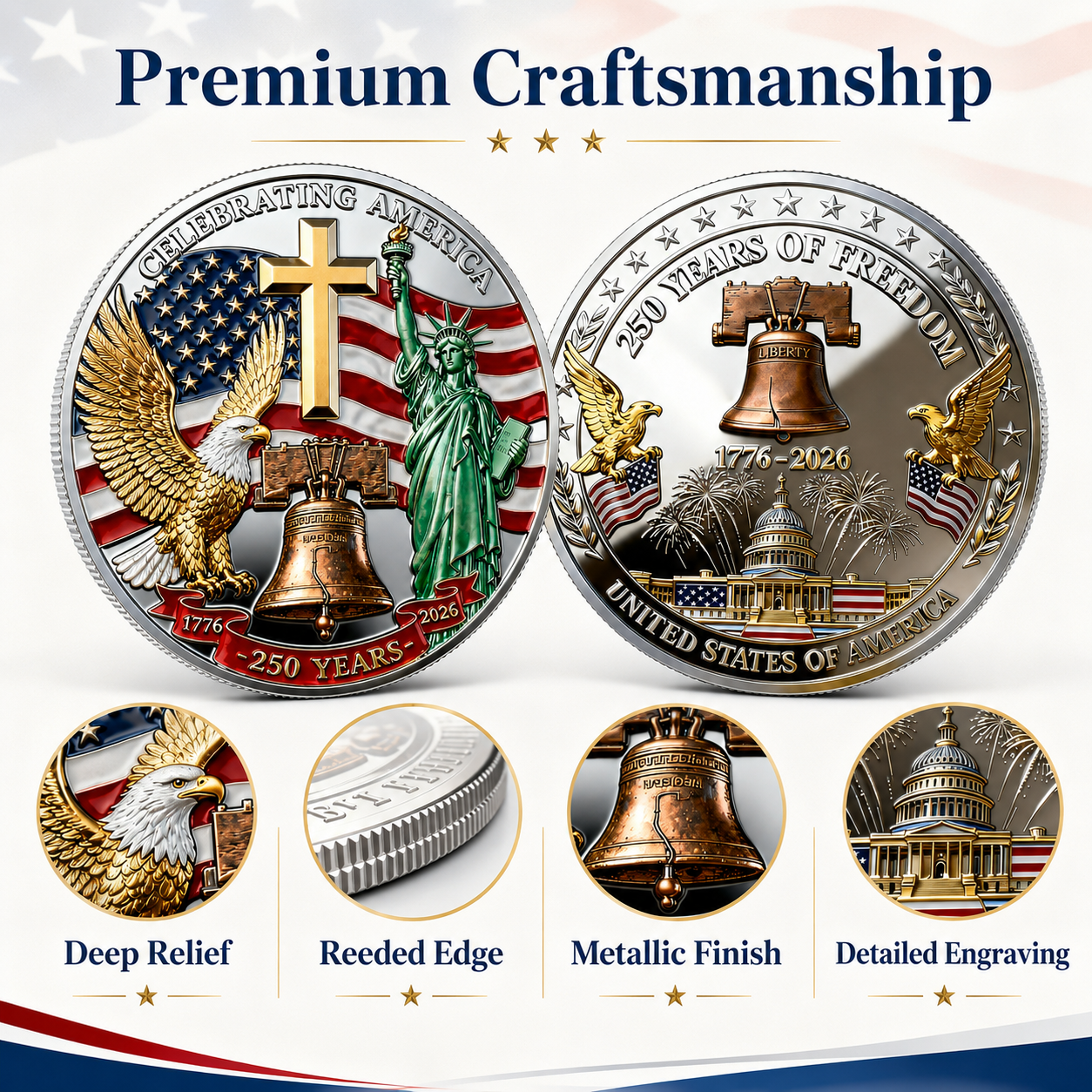 🏆Flash Sale 60% OFF-250 Years of Freedom Commemorative Coin