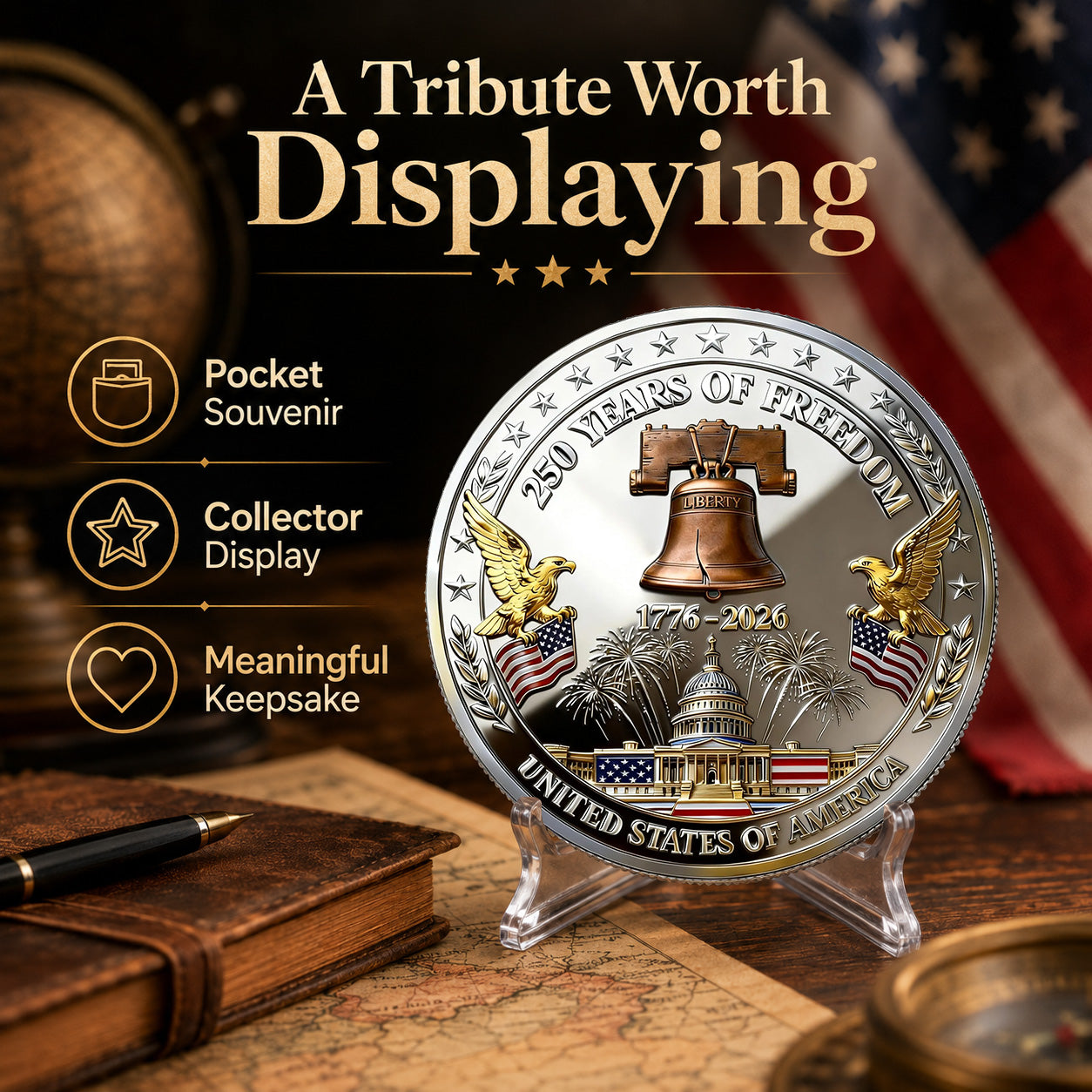 🏆Flash Sale 60% OFF-250 Years of Freedom Commemorative Coin