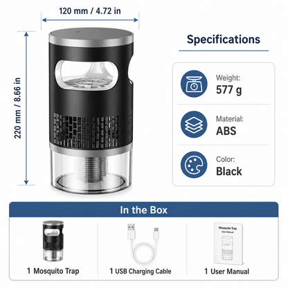 🏆Ultra-Quiet UV Mosquito Trap