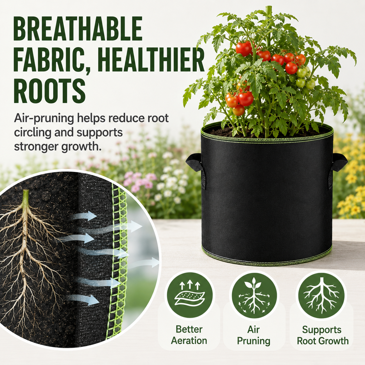 🌿Heavy Duty Aeration Fabric Pots