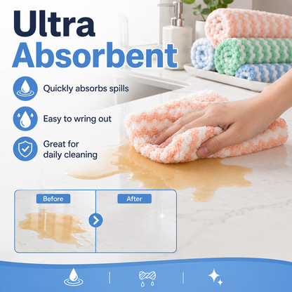 💦Powerful Cleaning Towel ✅Wipes Away Grease, Dirt & Spills in Seconds