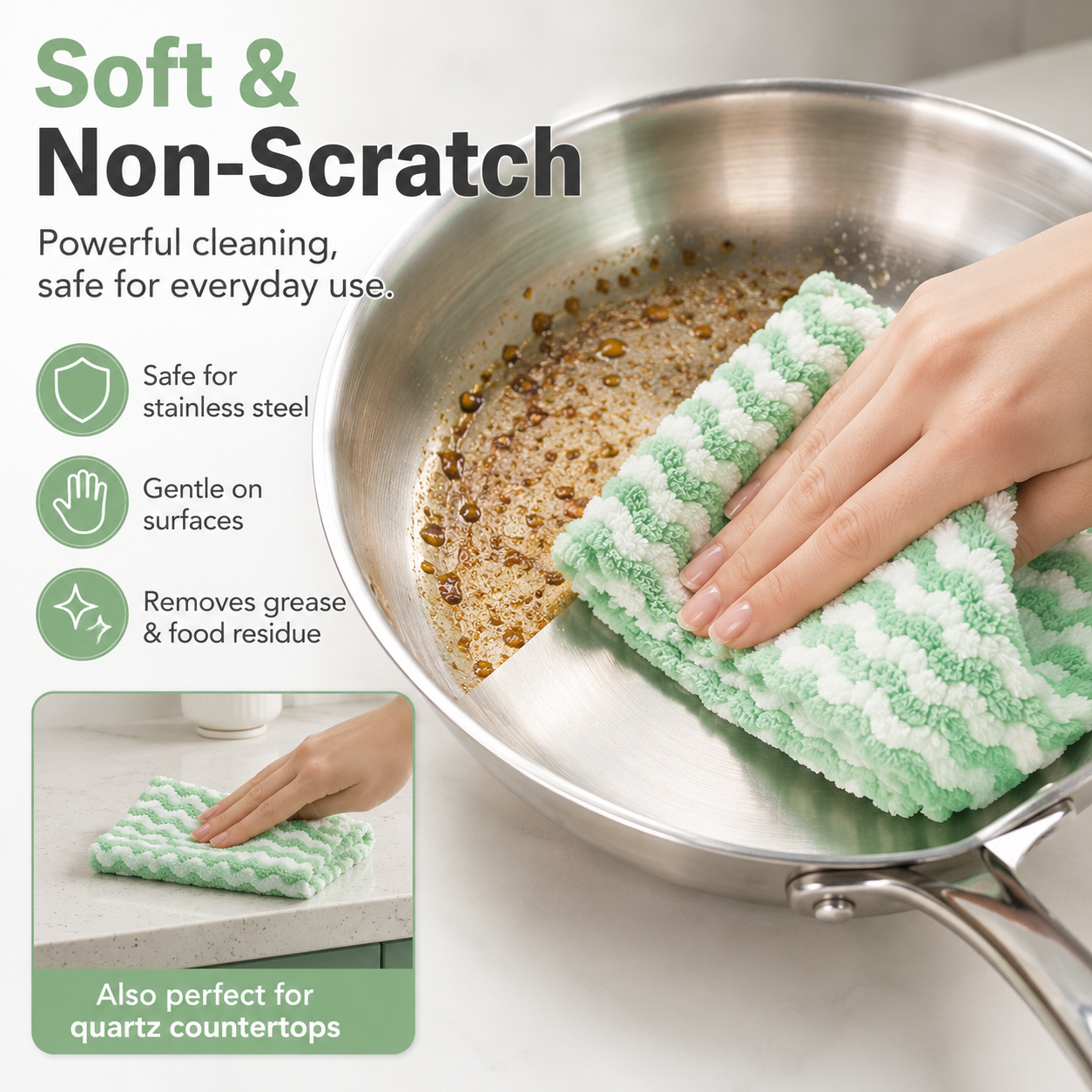 💦Powerful Cleaning Towel ✅Wipes Away Grease, Dirt & Spills in Seconds