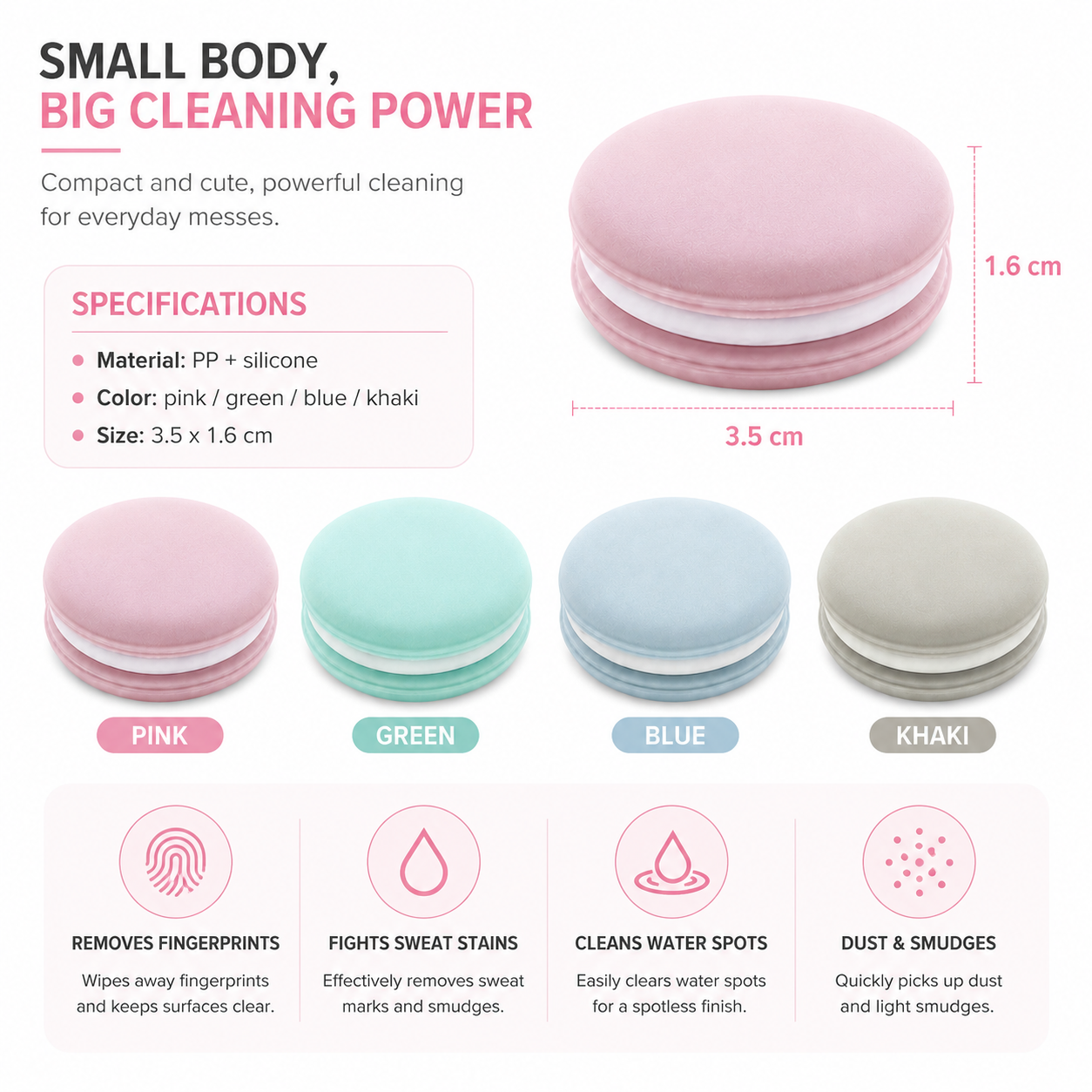 💦Macaron Screen Cleaner ✅Pocket-Sized Cleaning Power for Glasses, Phones, Tablets & Car Screens