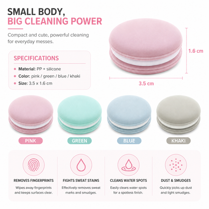 💦Macaron Screen Cleaner ✅Pocket-Sized Cleaning Power for Glasses, Phones, Tablets & Car Screens