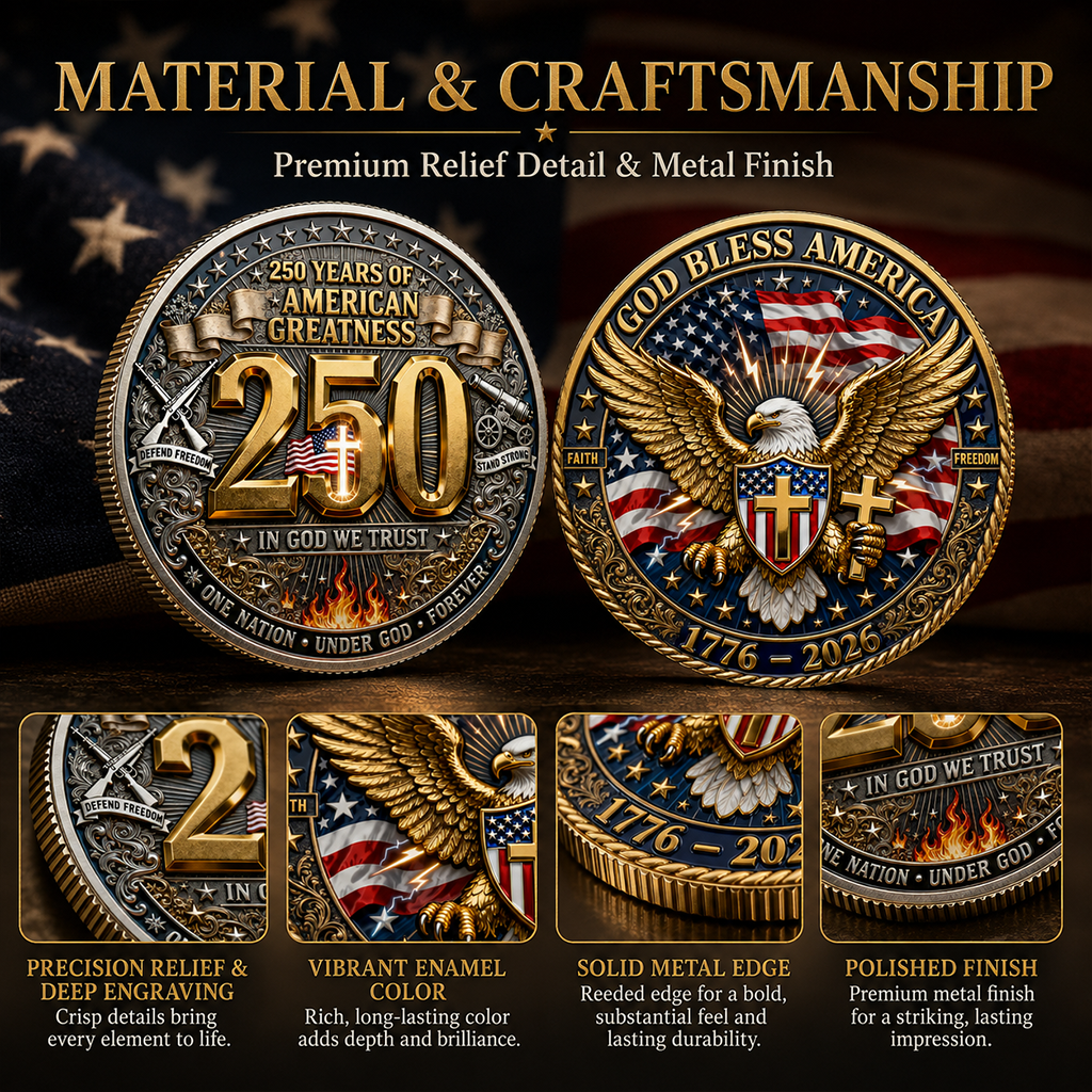 🦅250 YEARS OF AMERICAN GREATNESS COIN