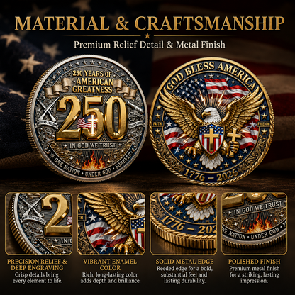 🦅250 YEARS OF AMERICAN GREATNESS COIN