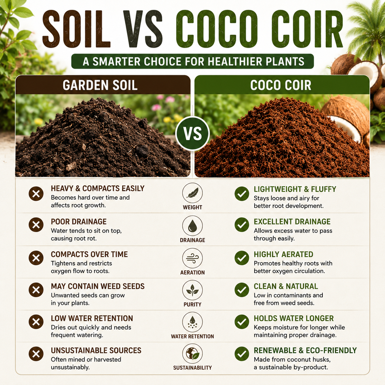 🥥🌿100% Natural Organic Coco Coir Brick
