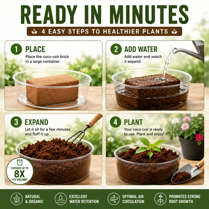 🥥🌿100% Natural Organic Coco Coir Brick