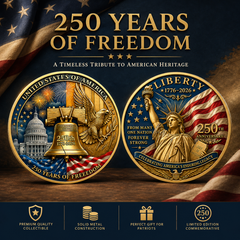 🔔1776–2026 Liberty Commemorative Coin – 🦅Celebrating 250 Years of American Independence