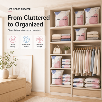 🥇No-Pump 3D Vacuum Storage Bags