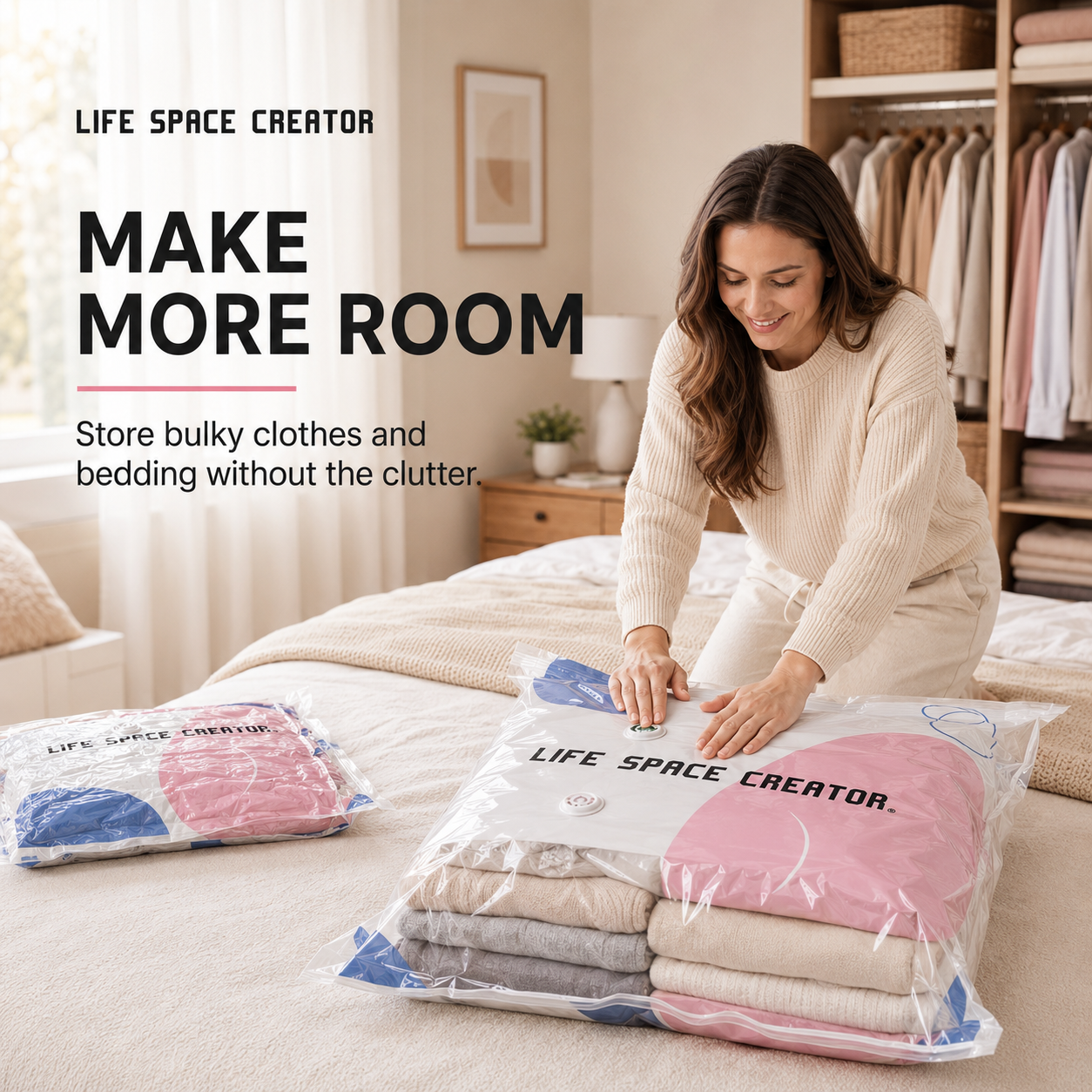 🥇No-Pump 3D Vacuum Storage Bags