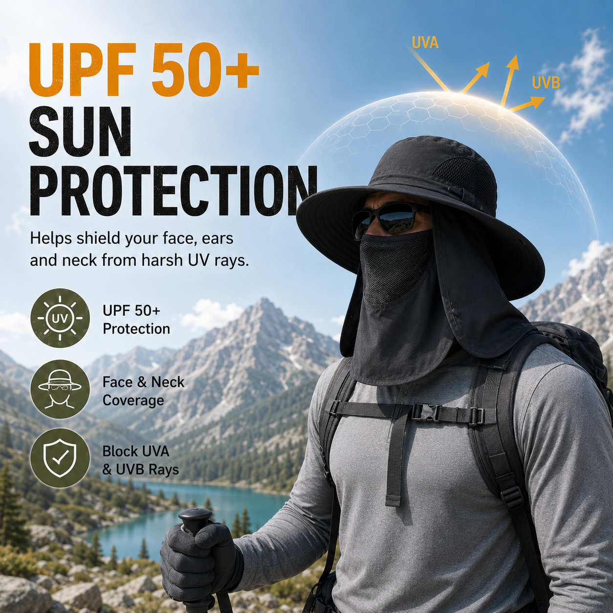 ☀️🛡UPF 50+ Full-Cover Outdoor Sun Hat