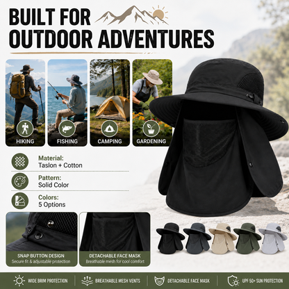 ☀️🛡UPF 50+ Full-Cover Outdoor Sun Hat