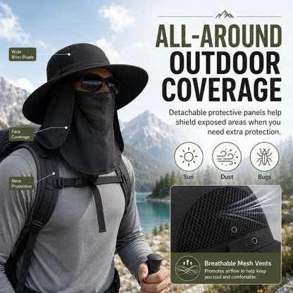 ☀️🛡UPF 50+ Full-Cover Outdoor Sun Hat