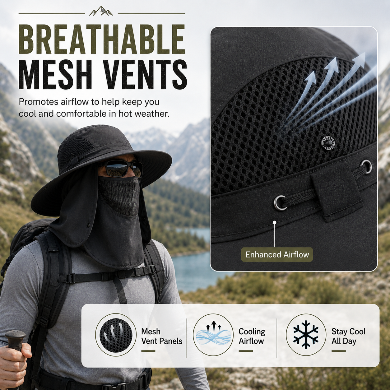 ☀️🛡UPF 50+ Full-Cover Outdoor Sun Hat
