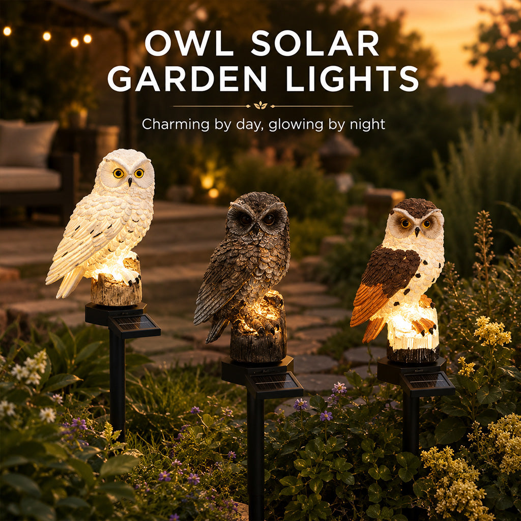 🔥Big Sale - 50% OFF🔥Waterproof Solar Owl Light