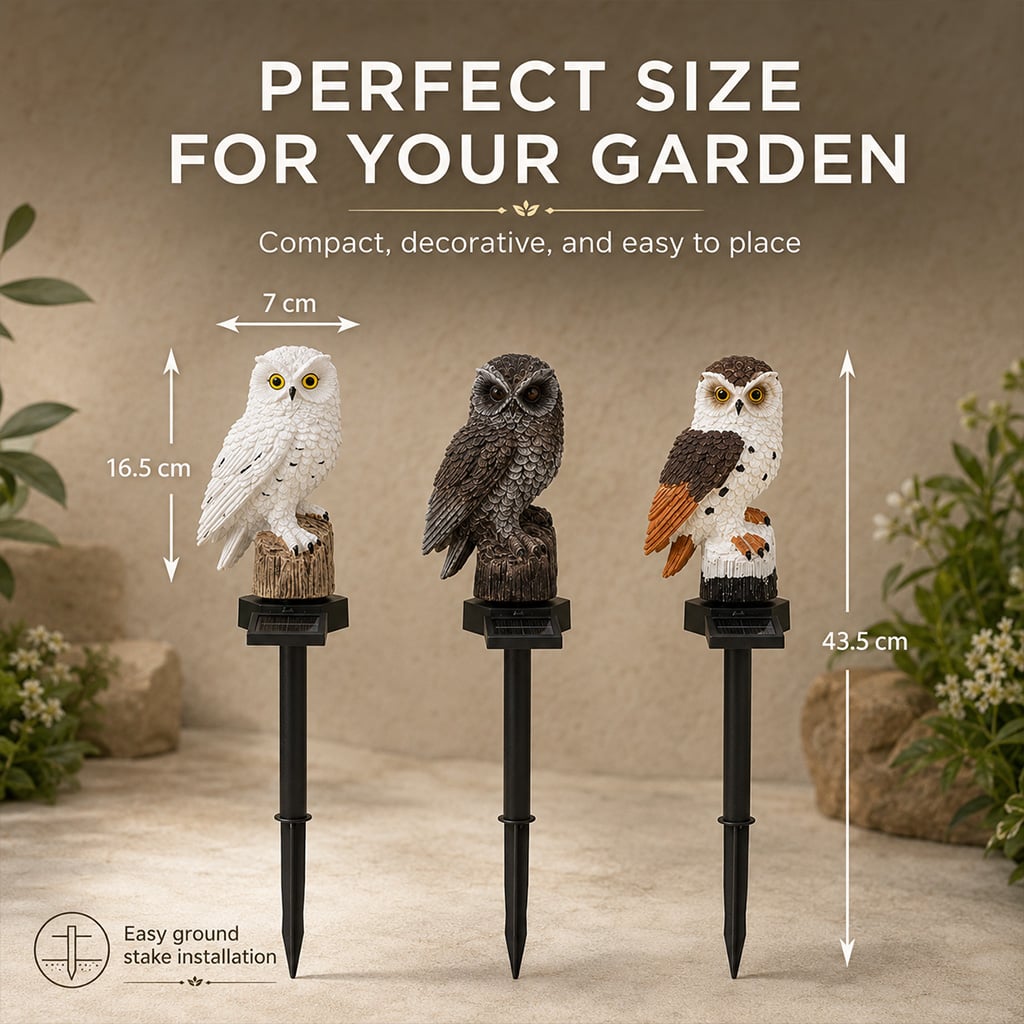 🔥Big Sale - 50% OFF🔥Waterproof Solar Owl Light