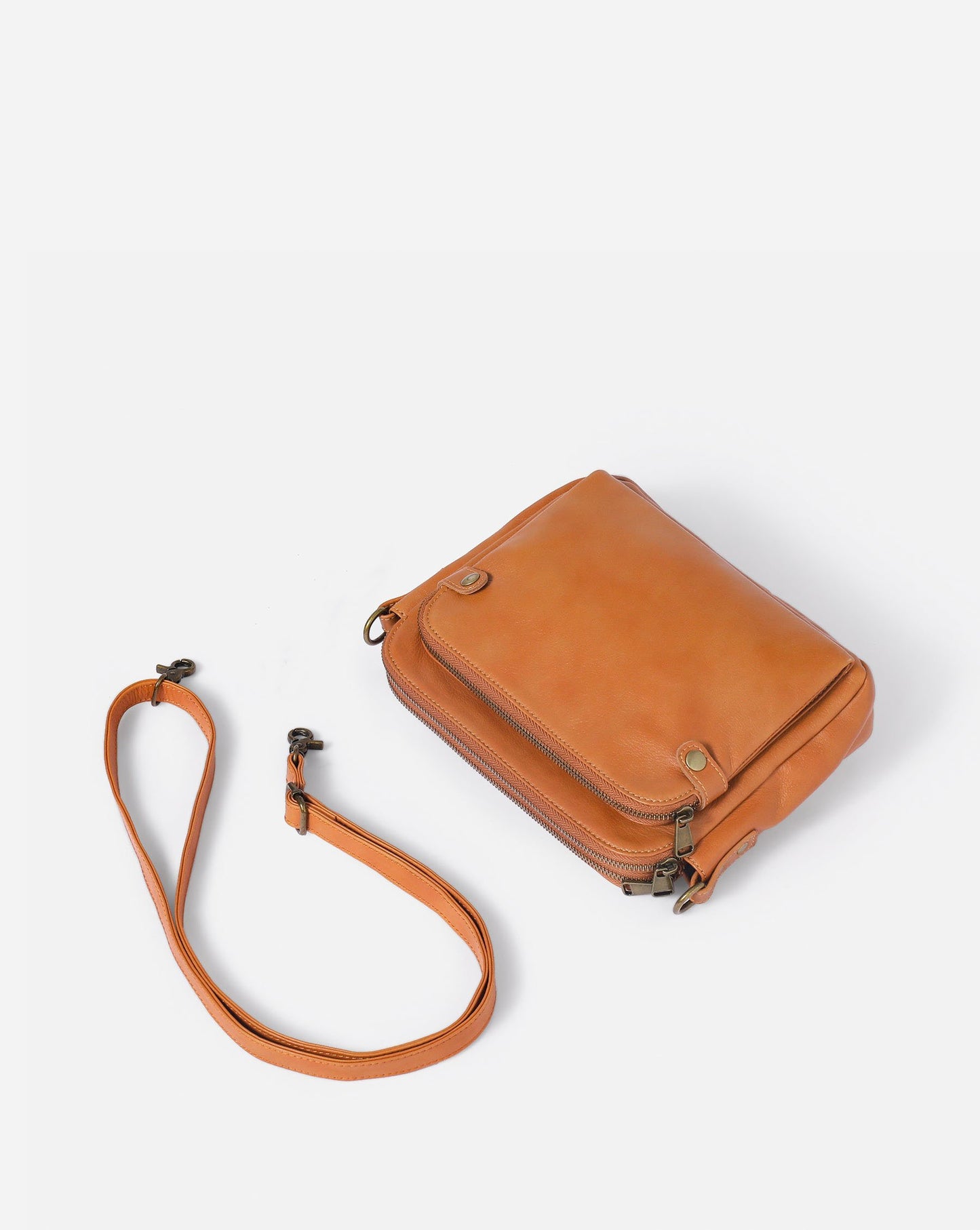Women’s PU Leather Crossbody Bag with Built-In Wallet