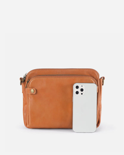 Women’s PU Leather Crossbody Bag with Built-In Wallet