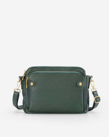 Women’s PU Leather Crossbody Bag with Built-In Wallet