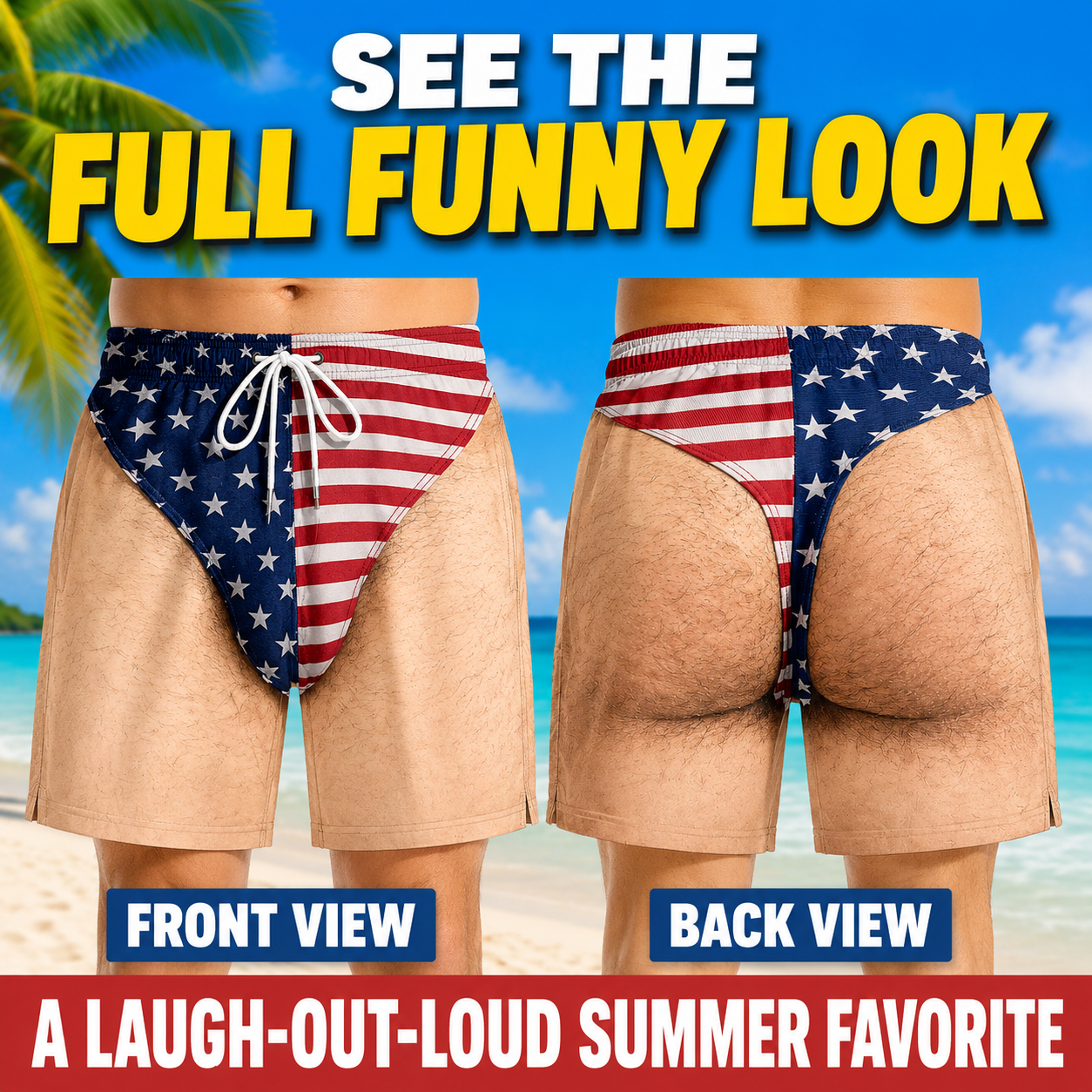 🔥LAST DAY 50% OFF - Funny Patriotic Men Swim Trunks