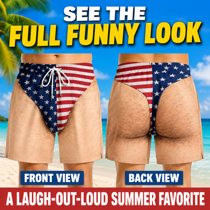 🔥LAST DAY 50% OFF - Funny Patriotic Men Swim Trunks