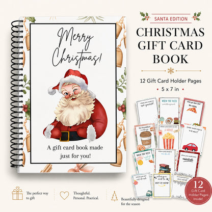 🔥Last Day 50% OFF🎁Christmas Gift Card Book -🎄12 GIFT CARD HOLDER PAGES INSIDE!