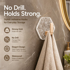Water Ripple Hexagonal Hooks