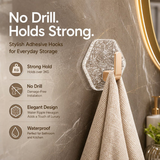 Water Ripple Hexagonal Hooks