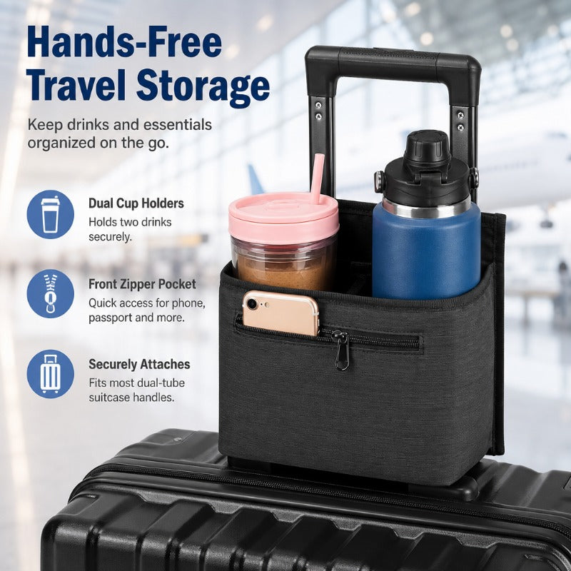 Hands Free Luggage Cup Holder