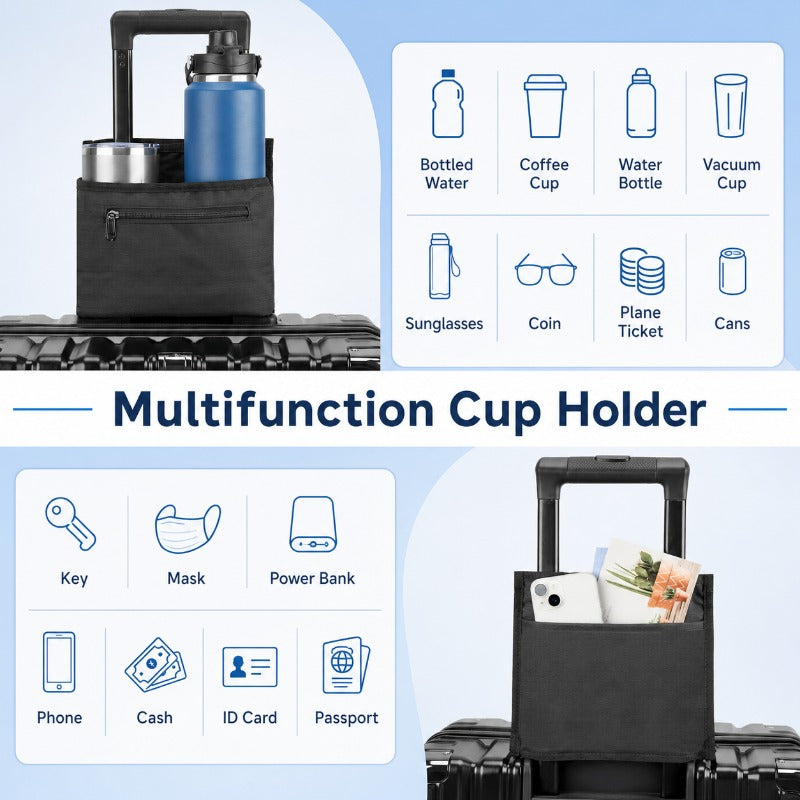 Hands Free Luggage Cup Holder