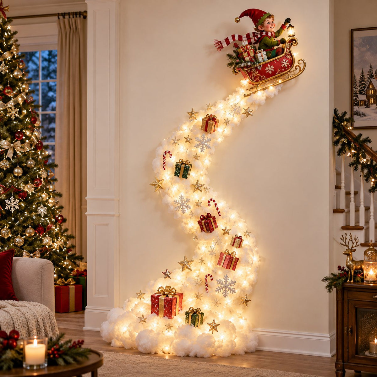(🌲Early Christmas Sale- 60% OFF)✨Christmas Magic Trail Wall Light - A Little Christmas Magic, Right on Your Wall✨