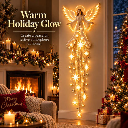 (🌲Early Christmas Sale- 60% OFF)👼Angel Blessing Starfall Wall Light™ – Heavenly Christmas Wall Decor