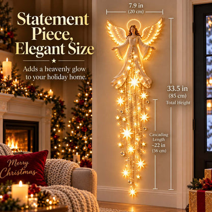 (🌲Early Christmas Sale- 60% OFF)👼Angel Blessing Starfall Wall Light™ – Heavenly Christmas Wall Decor