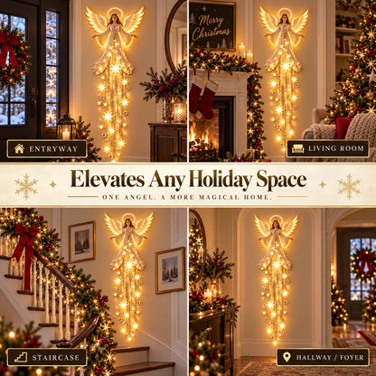 (🌲Early Christmas Sale- 60% OFF)👼Angel Blessing Starfall Wall Light™ – Heavenly Christmas Wall Decor