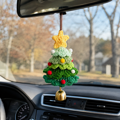 🎄100% Handmade Crochet Christmas Tree Car Charm(𝐄𝐭𝐡𝐚𝐧 𝐂𝐚𝐫𝐭𝐞𝐫 𝐇𝐚𝐧𝐝𝐦𝐚𝐝𝐞®)   - The Best Christmas Gift