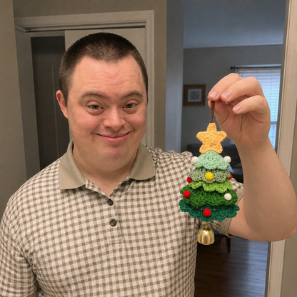 🎄100% Handmade Crochet Christmas Tree Car Charm(𝐄𝐭𝐡𝐚𝐧 𝐂𝐚𝐫𝐭𝐞𝐫 𝐇𝐚𝐧𝐝𝐦𝐚𝐝𝐞®)   - The Best Christmas Gift