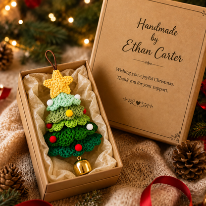 🎄100% Handmade Crochet Christmas Tree Car Charm(𝐄𝐭𝐡𝐚𝐧 𝐂𝐚𝐫𝐭𝐞𝐫 𝐇𝐚𝐧𝐝𝐦𝐚𝐝𝐞®)   - The Best Christmas Gift