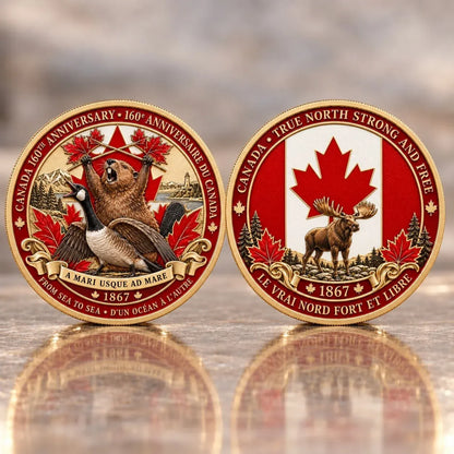 🍁 Canada 160th Anniversary “A Mari Usque Ad Mare” Silver Collectible Commemorative Coin