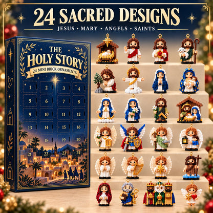 🔥Last Day 49% OFF ✨ The Holy Story 24-Day Mini Brick Ornament Advent Calendar