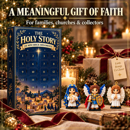 🔥Last Day 49% OFF ✨ The Holy Story 24-Day Mini Brick Ornament Advent Calendar