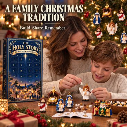 🔥Last Day 49% OFF ✨ The Holy Story 24-Day Mini Brick Ornament Advent Calendar