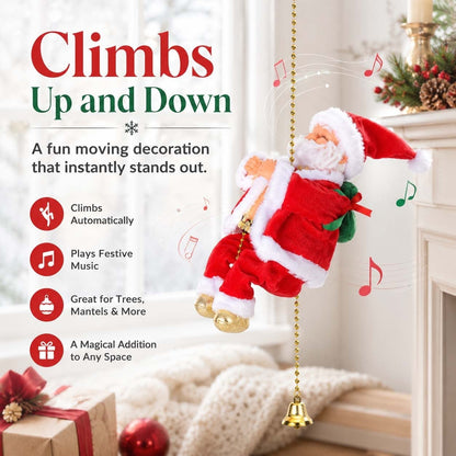 🔥Last Day 50% OFF🥇2026 BEST GIFT TO FAMILY💯Electric Climbing Santa Claus Musical Toys