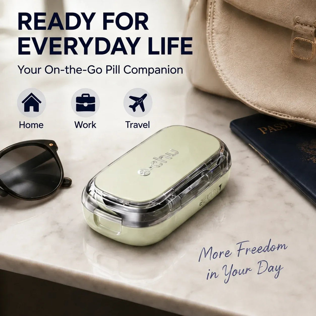 49% OFF -💊Portable Pill Cutter/Splitter & Storage Case (Cuts into 1/2, 1/3, or 1/4 portions)