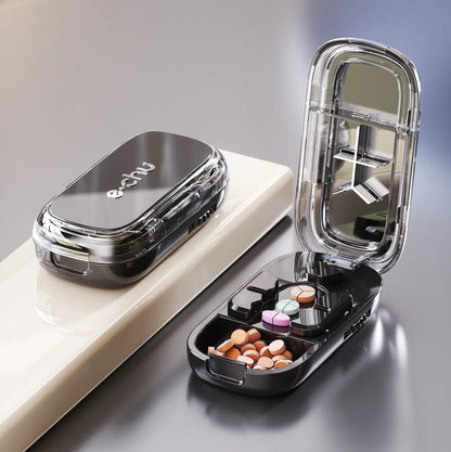 49% OFF -💊Portable Pill Cutter/Splitter & Storage Case (Cuts into 1/2, 1/3, or 1/4 portions)