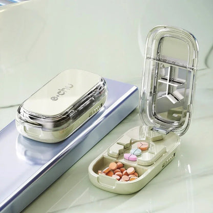 49% OFF -💊Portable Pill Cutter/Splitter & Storage Case (Cuts into 1/2, 1/3, or 1/4 portions)