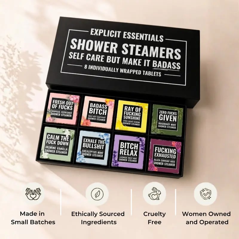 🧼8‑Scent Shower Steamer Gift Box for Women — A Relaxing Self‑Care Spa Gift
