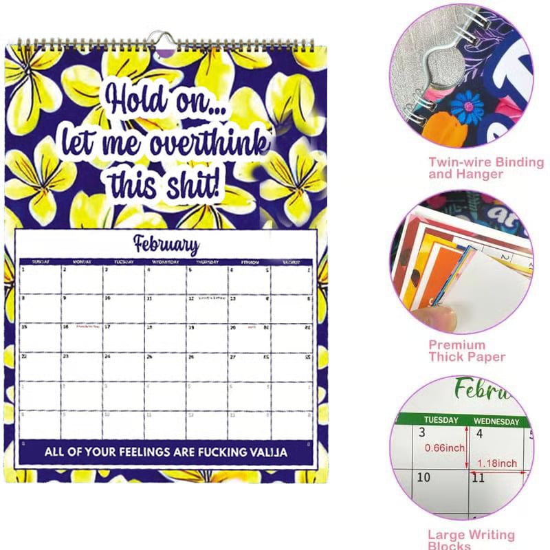 📅 2027 Sweary Mental Health Calendar - Perfect for Home Decor & Gift Ideas
